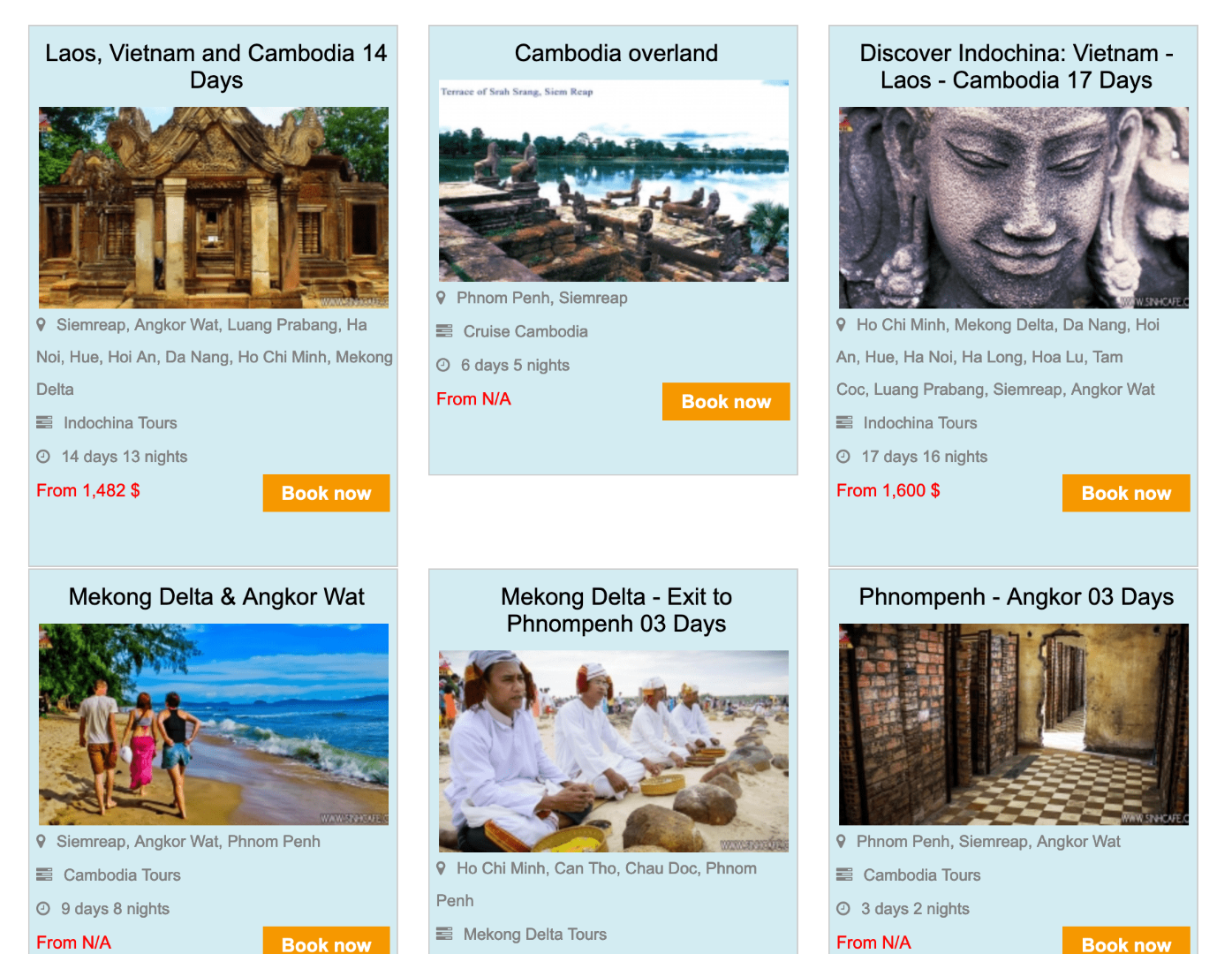Our tours of Vietnam and Cambodia