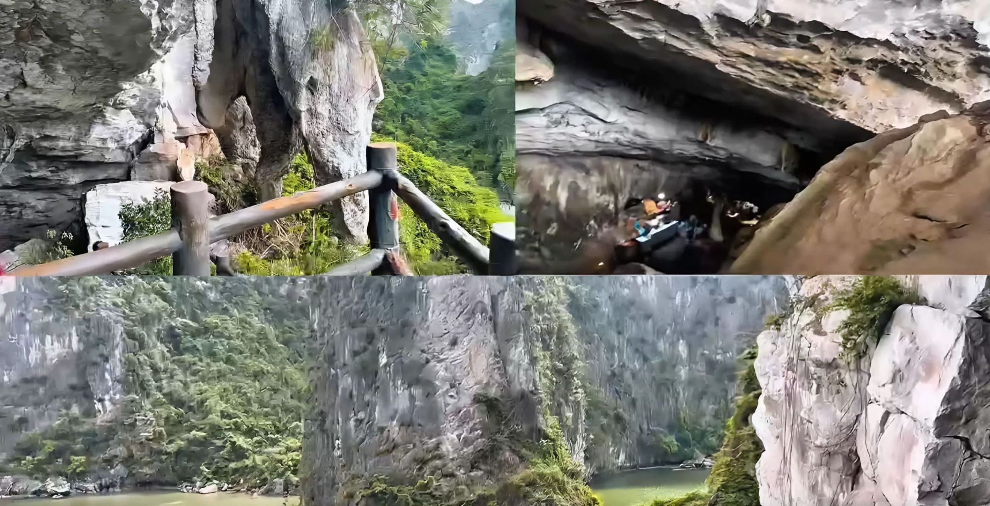 The nature garden outside the cave